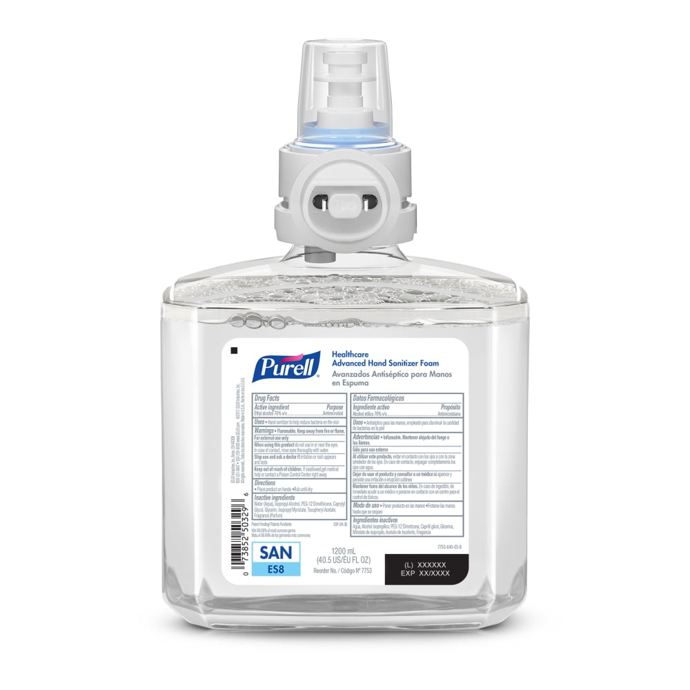 PURELL Advanced Foam Hand Sanitizer Refill, Clean Scent, ES8 Refill, 1200mL