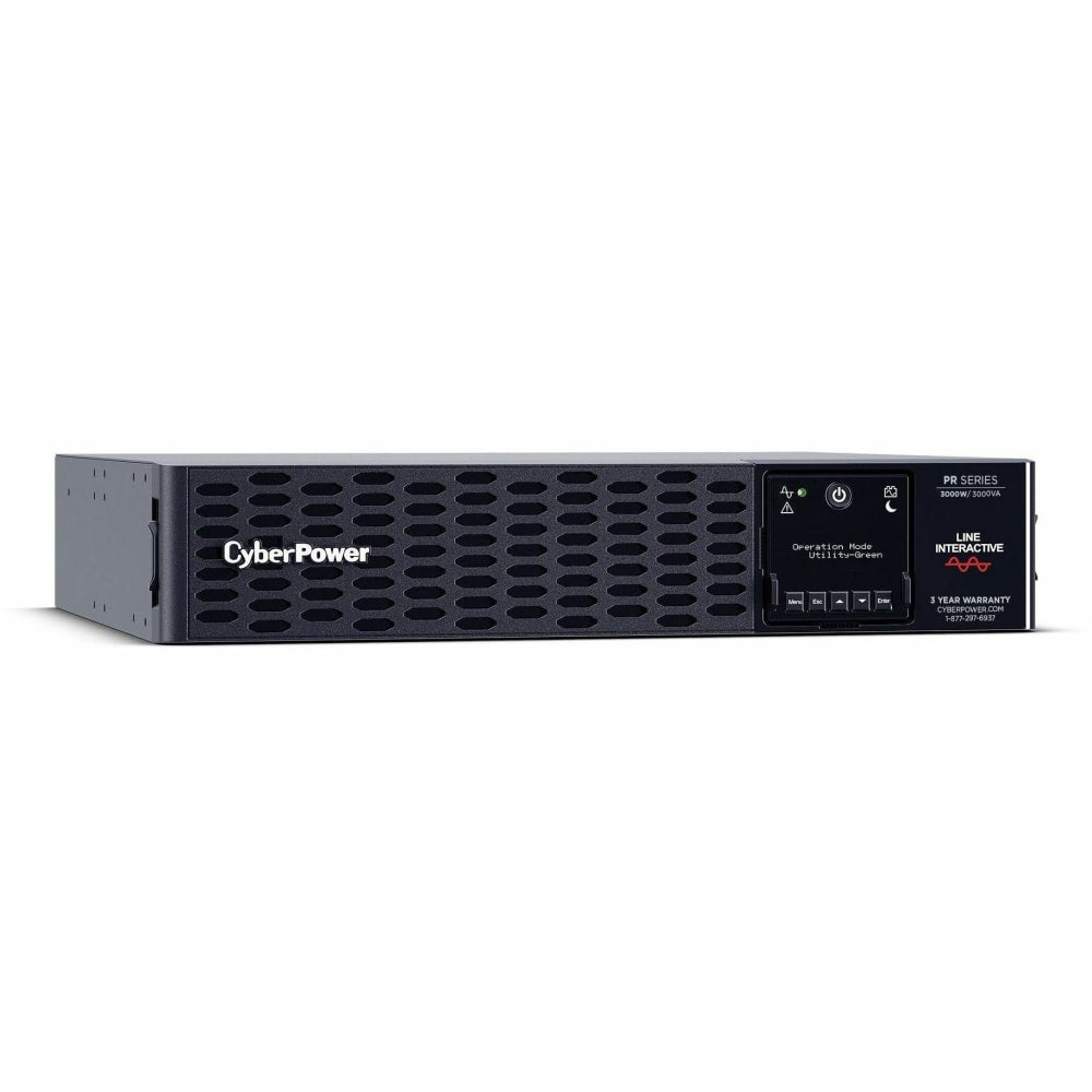 CyberPower PR3000RTXL2UN New Smart App Sinewave UPS Systems - 3000VA/3000W, 120 VAC, NEMA L5-30P, 2U, Rack / Tower, Sine Wave, 9 Outlets, LCD, PowerPanel Business, $400000 CEG, 3YR Warranty