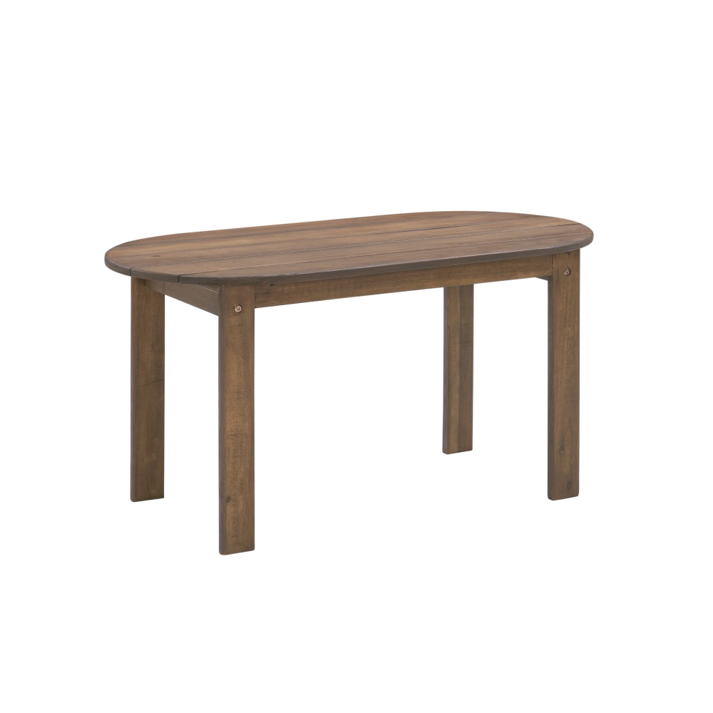 Linon Troy Adirondack Indoor/Outdoor Coffee Table, 18-1/8inH x 18-1/8inW x 35-1/4inD, Teak