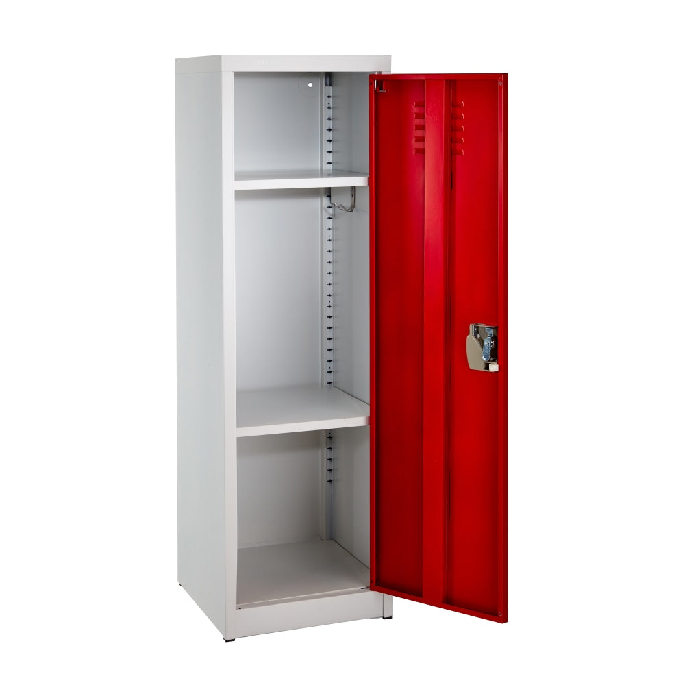 Alpine Kids' 1-Tier Steel Locker, 48inH x 15inW x 15inD, Red