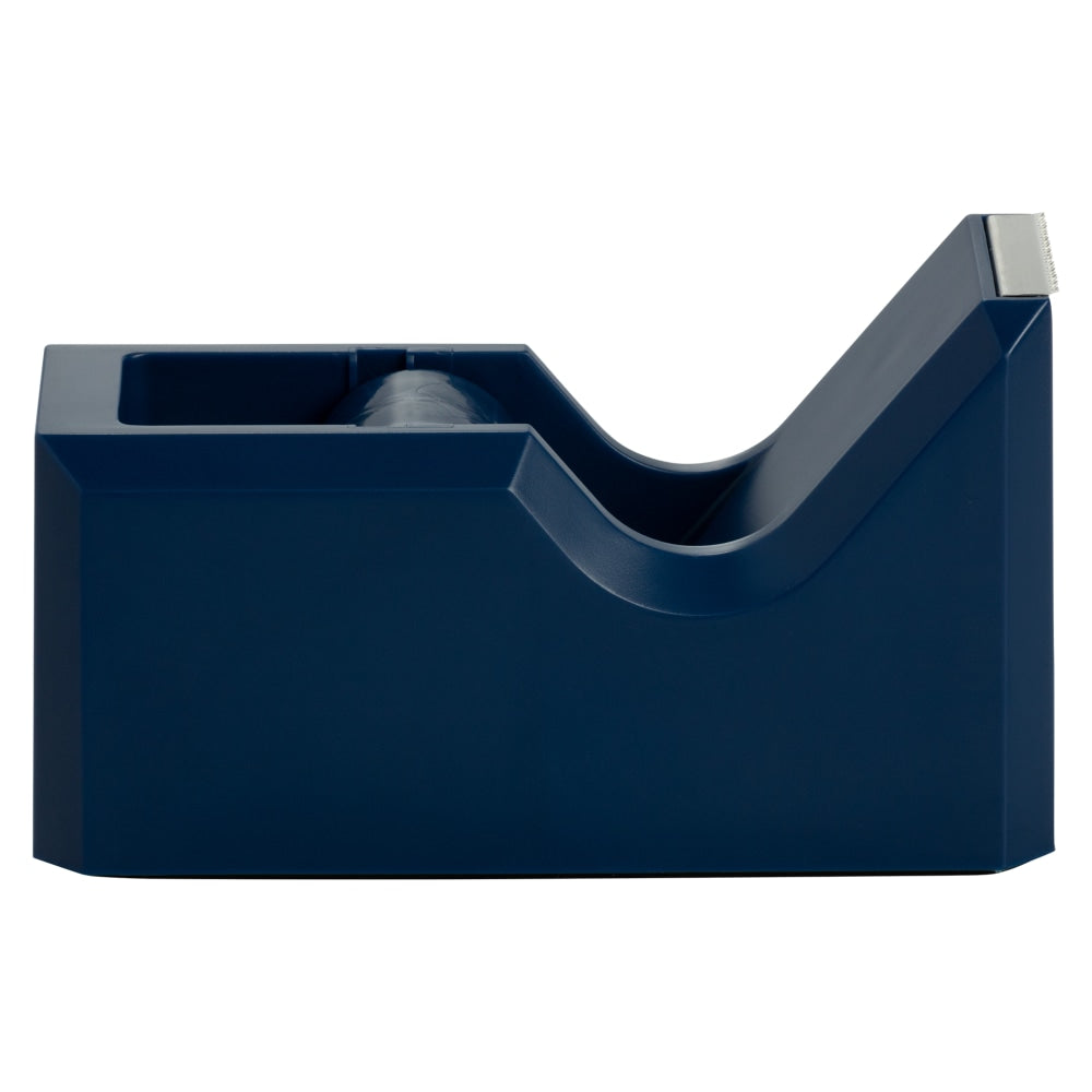 JAM Paper Plastic Tape Dispenser, 4-1/2inH x 2-1/2inW x 1-3/4inD, Navy Blue