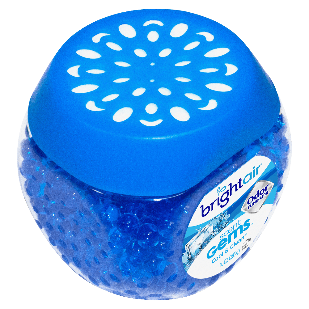 BRIGHT Air Scent Gems Plus Odor Eliminator Beads Air Freshener, Cool & Clean, 10 Oz