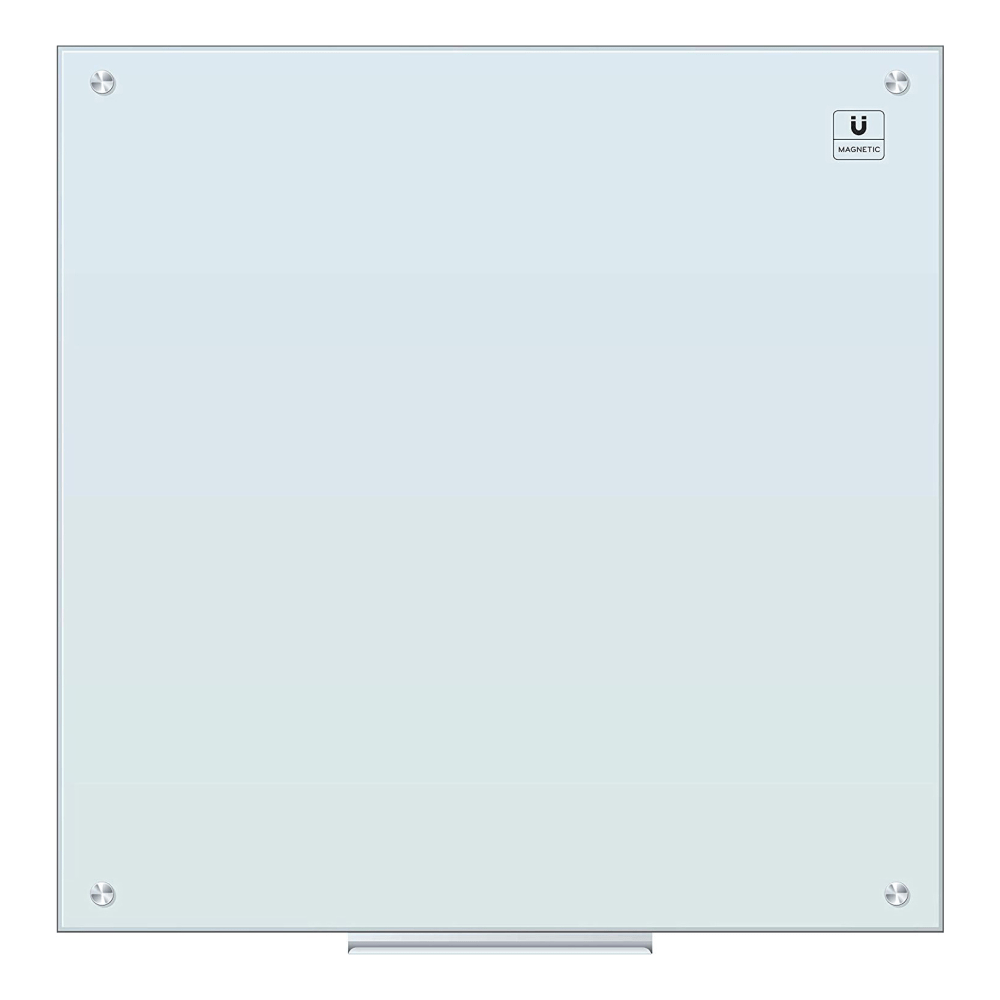 U Brands Frameless Magnetic Dry-Erase Board, 36in x 36in, Frosted White (Actual Size 35in x 35in)