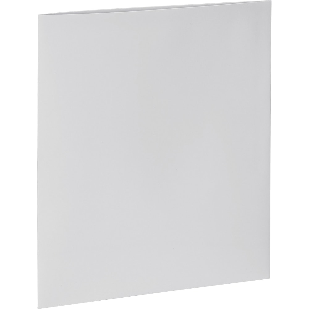 Business Source Letter Pocket Folder - 8 1/2in x 11in - 100 Sheet Capacity - 2 Internal Pocket(s) - White - 25 / Box