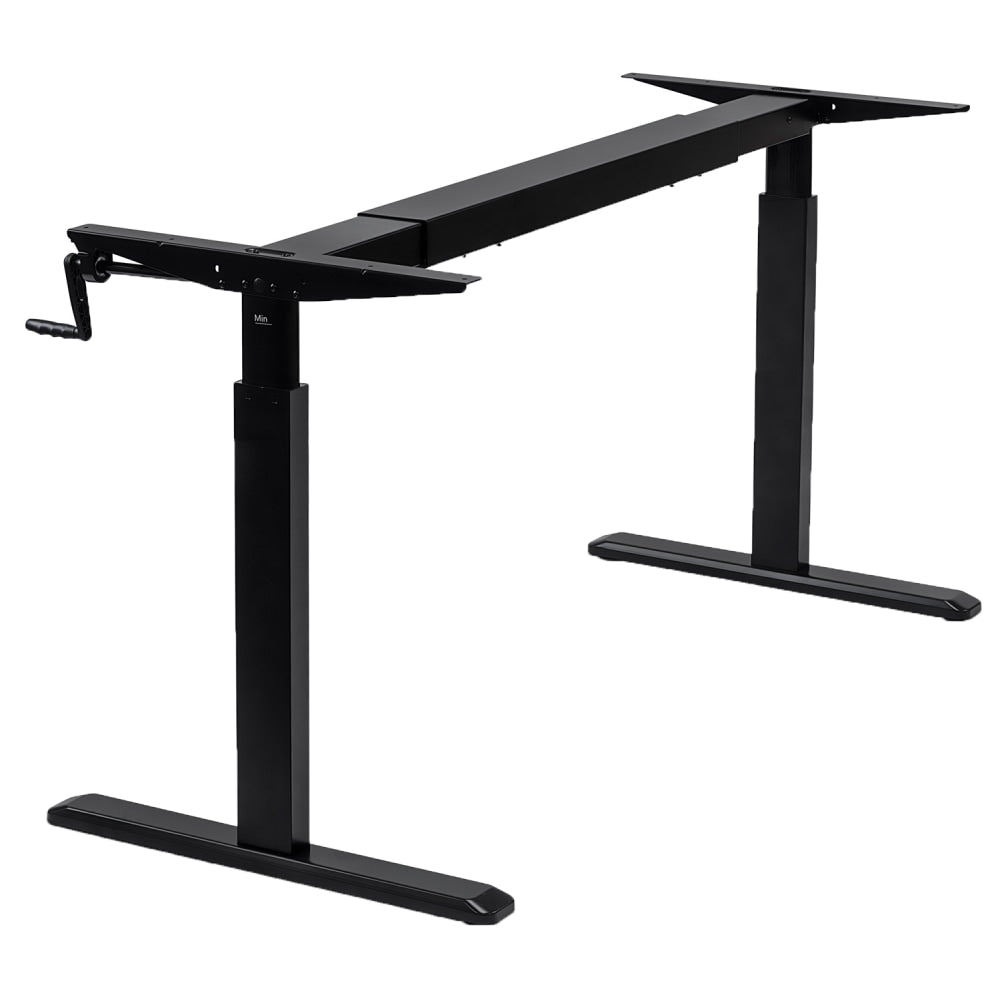 Mount-It! MI-7931 44inW Stand-Up Desk Frame With Manual Crank, Black