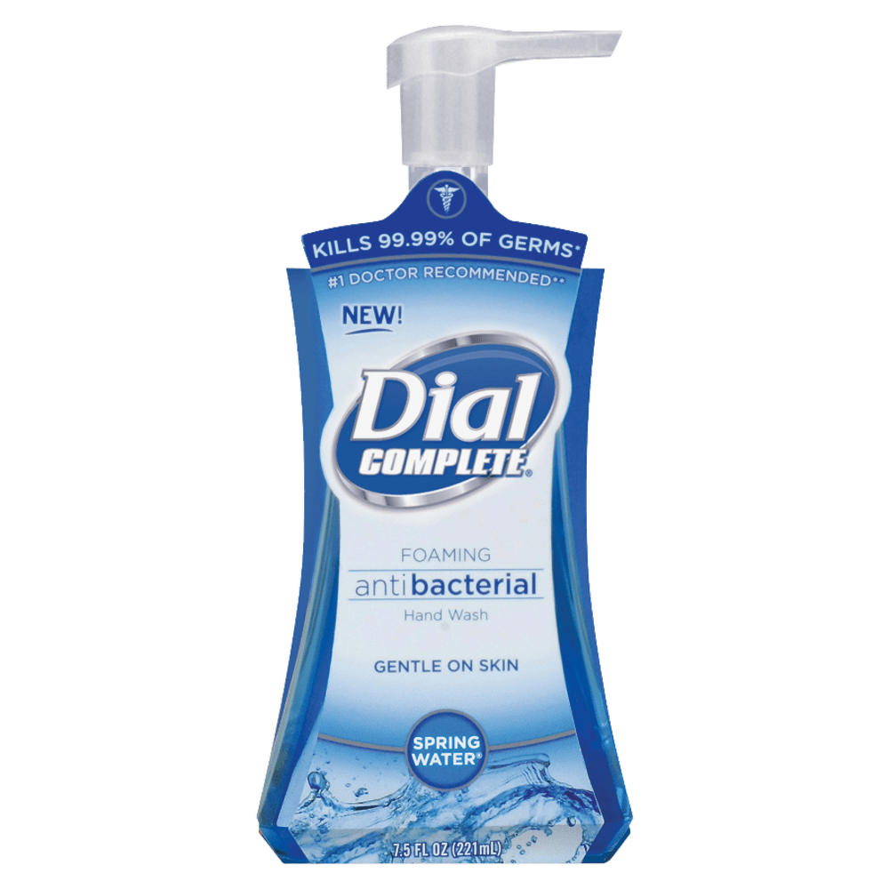 Dial Complete Antibacterial Foam Hand Soap, Springwater Scent, 7.5 Oz Pump Bottle