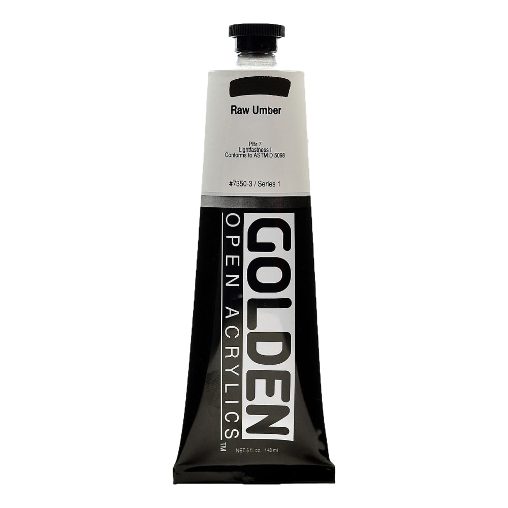 Golden OPEN Acrylic Paint, 5 Oz Tube, Raw Umber