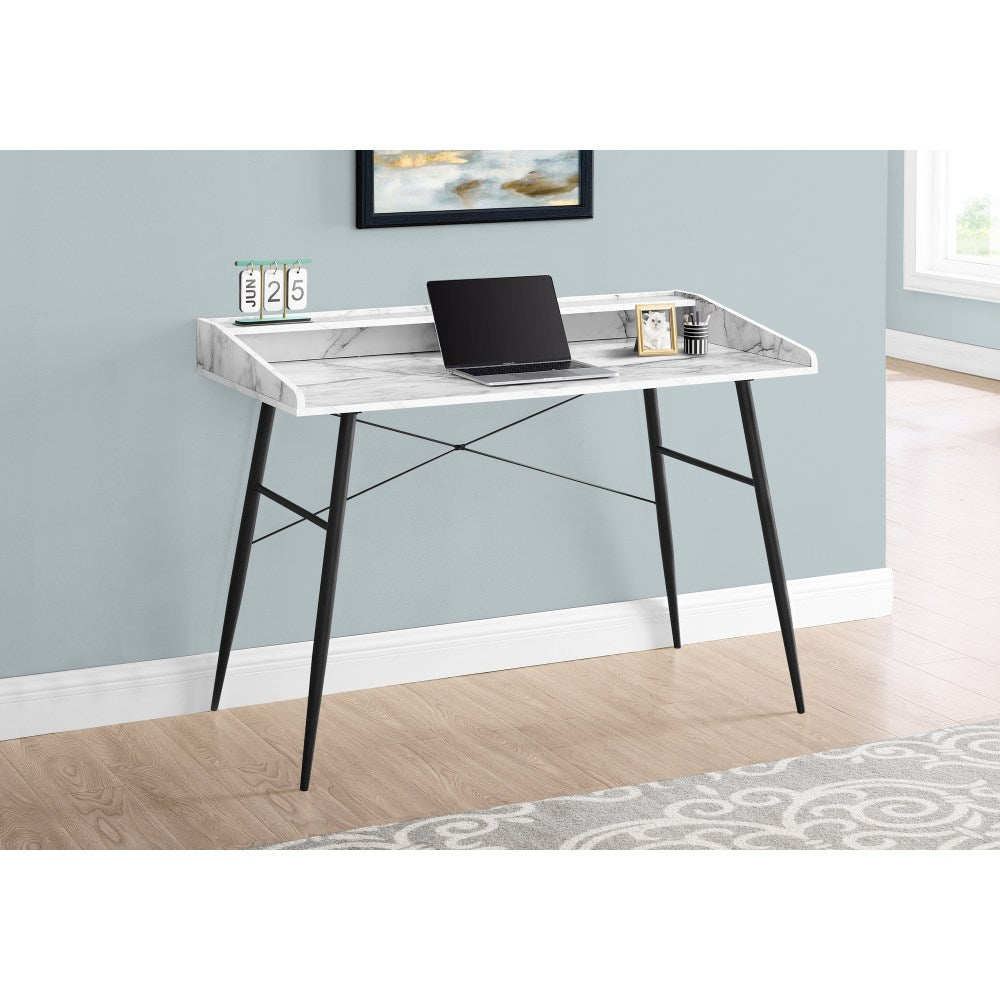 Monarch Specialties Len 48inW Computer Desk, White/Black