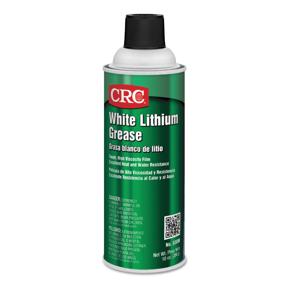 CRC NLGI Grade 2 Lithium Grease, 16 Oz Aerosol Cans, White, Pack Of 12 Cans