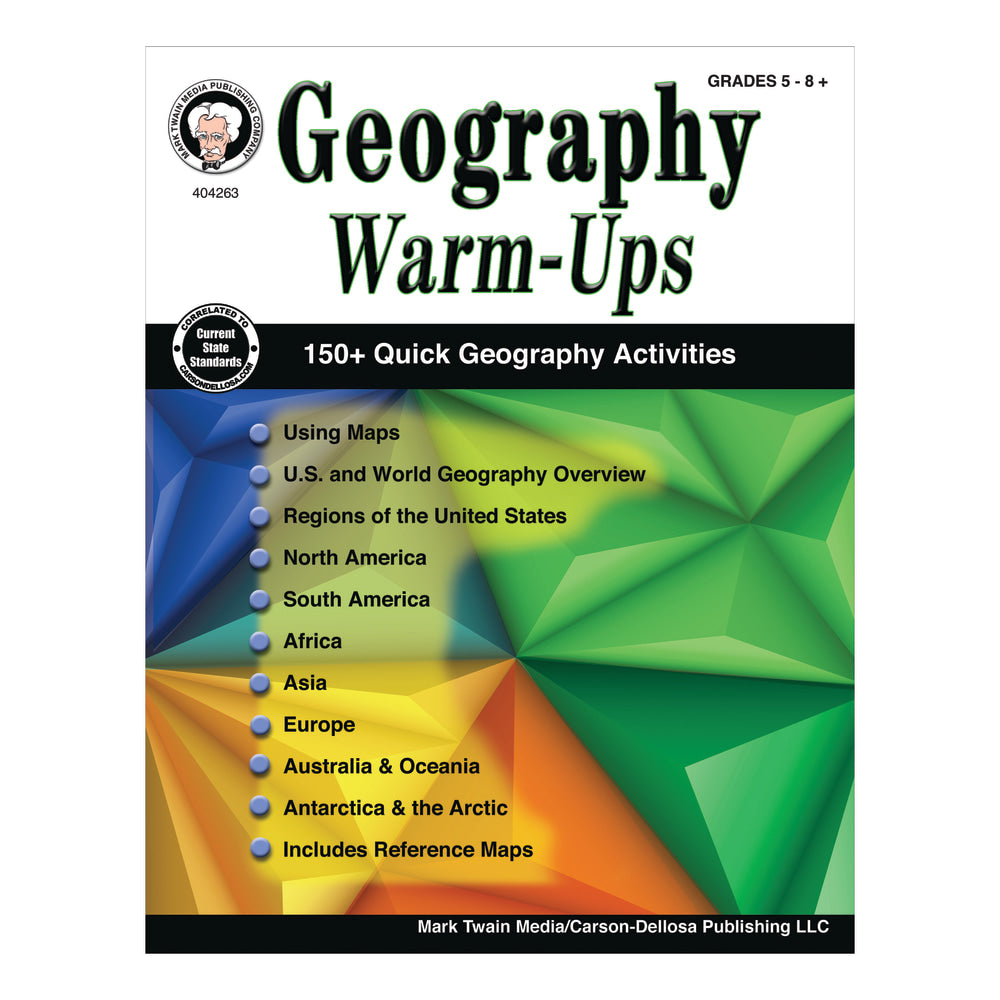 Mark Twain Media Geography Warm-Ups, Grades 5-8