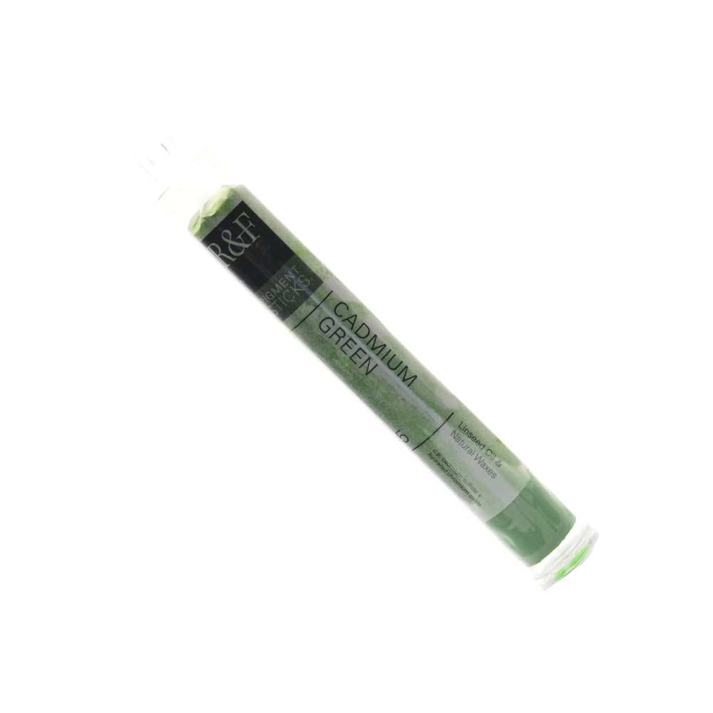 R & F Handmade Paints Pigment Sticks, 38 mL, Cadmium Green