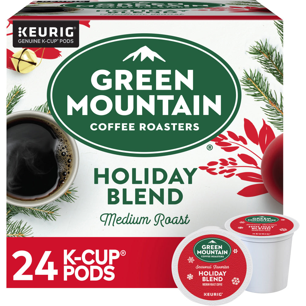 Green Mountain Coffee Single-Serve Coffee K-Cup Pods, Holiday Blend, Carton Of 24