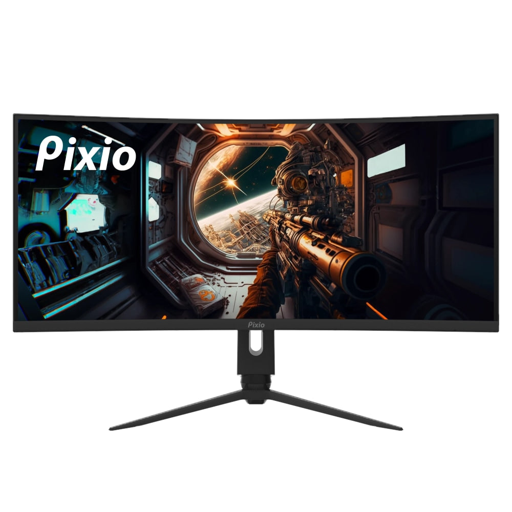 Pixio PXC348C 34in Ultra Wide QHD VA LED Curved Gaming Monitor, FreeSync