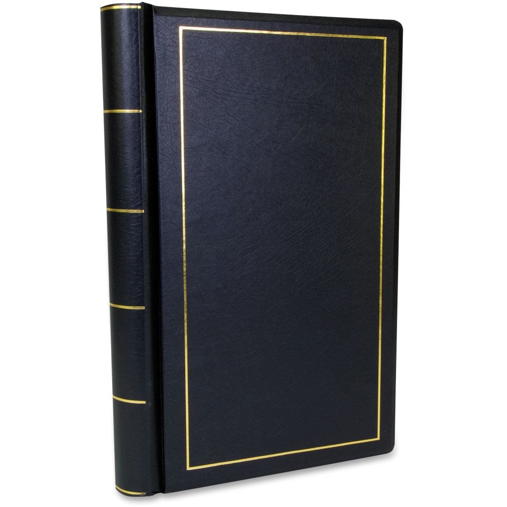 Wilson Jones Minute Book, Legal Size 8 1/2in x 14in, 250 Pages, Black - 125 Sheet(s) - 28 lb - Sewn Bound - Legal - 8 1/2in x 14in Sheet Size - Black Cover - 1 Each