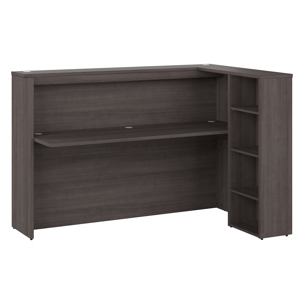 Bush Business Furniture Studio C 72inW Corner Bar Cabinet With Shelves, Storm Gray, Standard Delivery