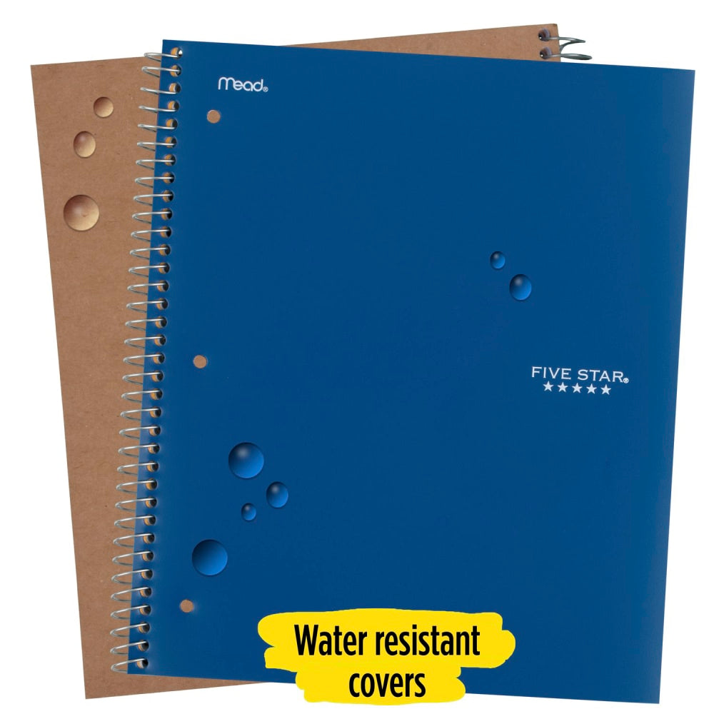 Five Star Wire-Bound Notebook, 8-1/2in x 11in, 5 Subject, College Ruled, 200 Sheets, Pacific Blue