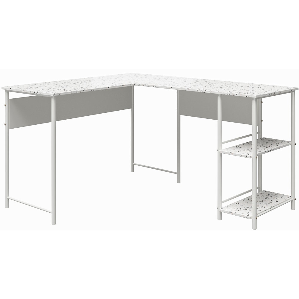 Ameriwood Home Berkeley 56inW L-Shaped Computer Desk, Terrazzo