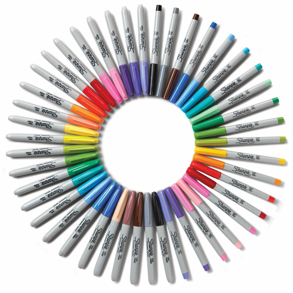 Sharpie Ultimate Collection Permanent Markers - Fine, Ultra Fine Marker Point - Assorted - 45 / Box