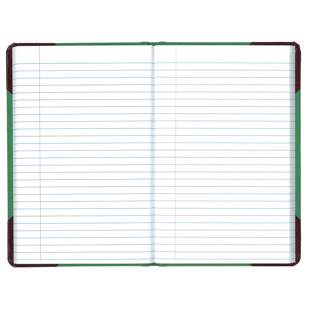 Boorum & Pease Canvas Miniature Account Book, Record, 20 Lb., 9 1/2in x 6in, 200 Pages, Blue