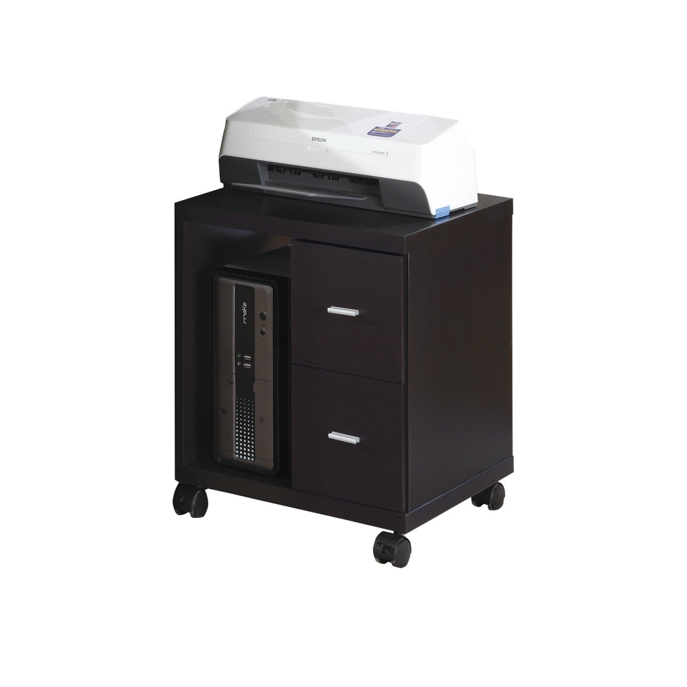 Monarch Specialties Mobile Office Cabinet, Cappuccino