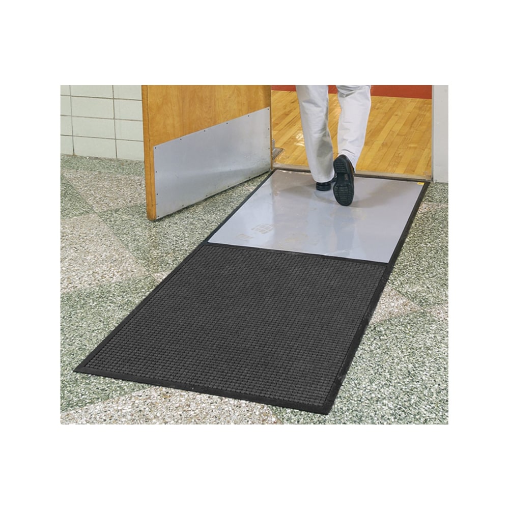 M+A Matting Clean Stride Mat, 63-1/2in x 26-1/2, Charcoal, Smooth Backing