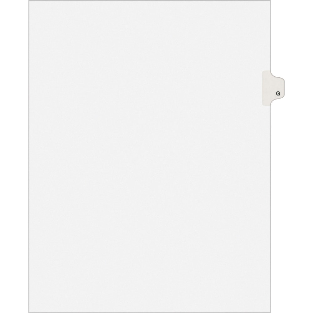 Avery 30% Recycled Side-Tab Legal Exhibit Dividers, Tab Title G, Pack Of 25