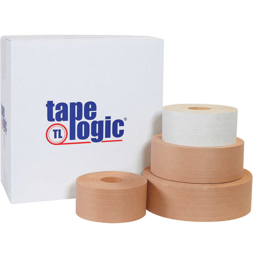 Tape Logic Reinforced Water-Activated Packing Tape, #7200, 3in Core, 2.8in x 150 Yd., Kraft, Case Of 10