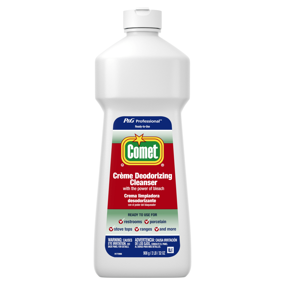 Comet Creme Deodorizing Cleanser, 32 Oz, Carton Of 10