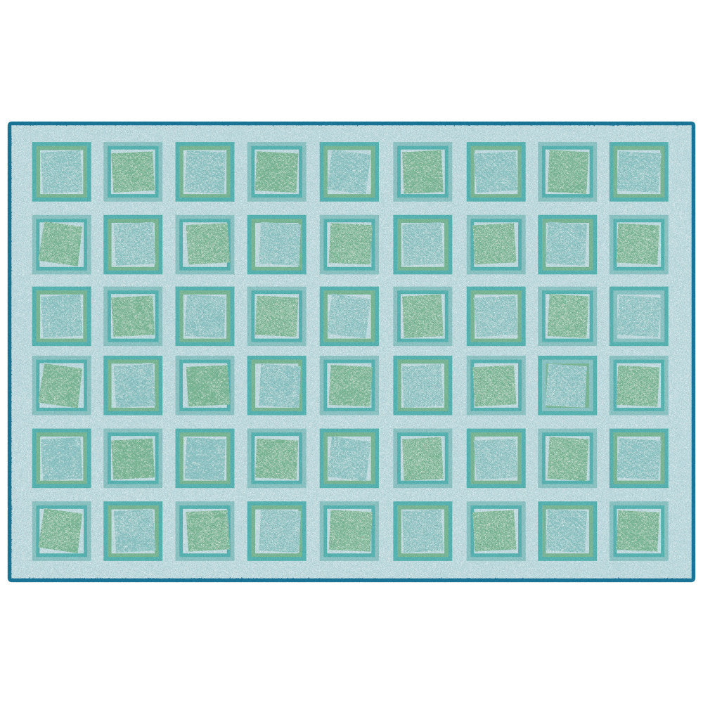 Carpets For Kids KID$Value Rugs Squared Decorative Rug, 4ft x 6ft, Green