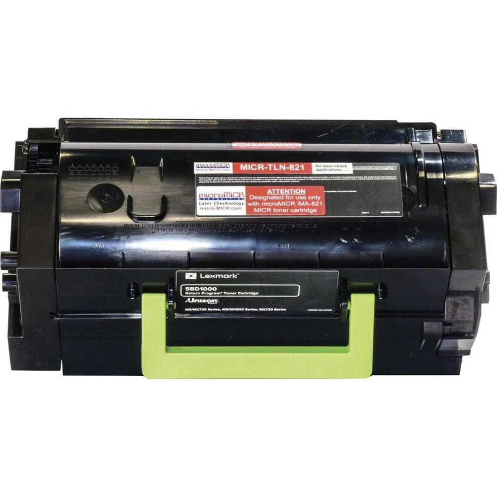 microMICR MICR Laser Toner Cartridge - Alternative for Lexmark 58D1000 - Black - 1 Each - 7500 Pages