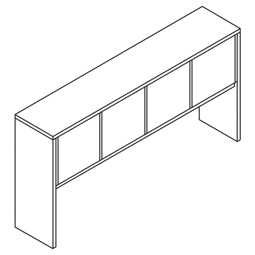 HON 10500 Series Closed Hutch, Mahogany