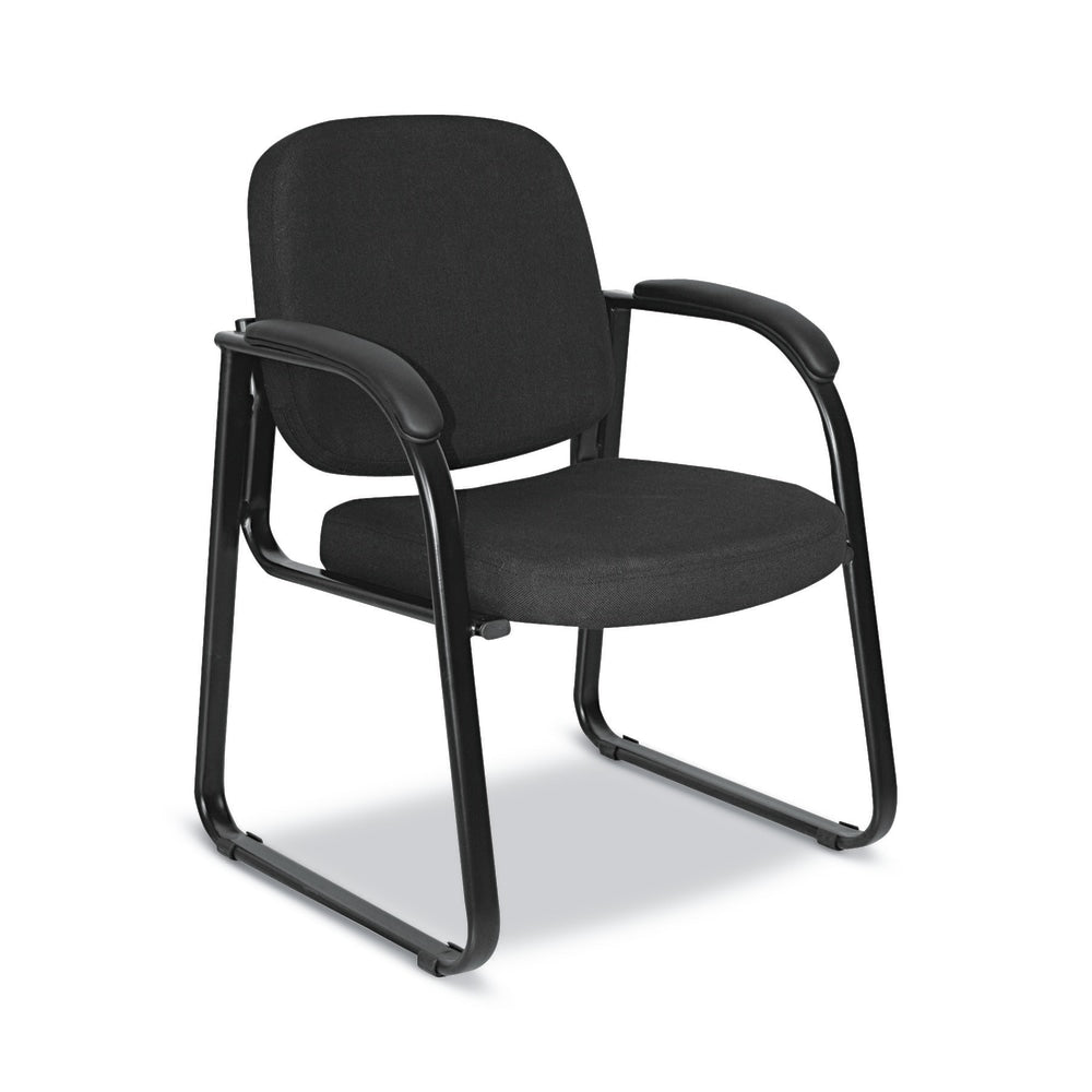 Alera Reception Lounge Series Sled-Base Guest Chair, Black