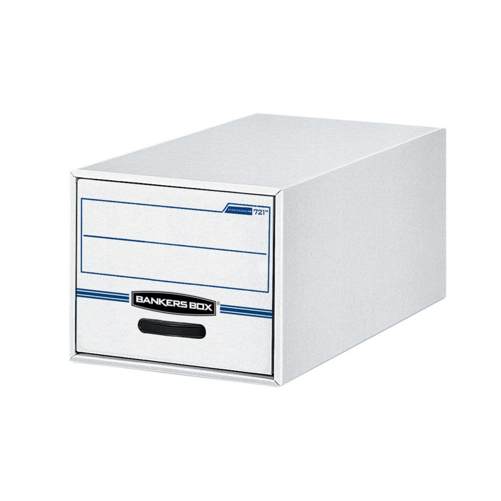 Bankers Box Stor/Drawer File, 10-3/8in x 12-1/2in x 23-1/4in, Letter Size, 60% Recycled, Blue/White