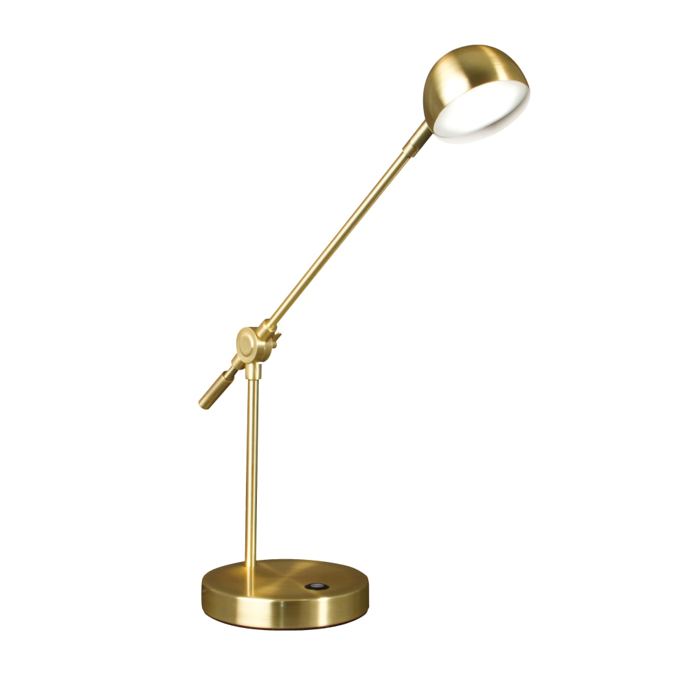 OttLite Direct LED Desk Lamp, 18inH, Brass