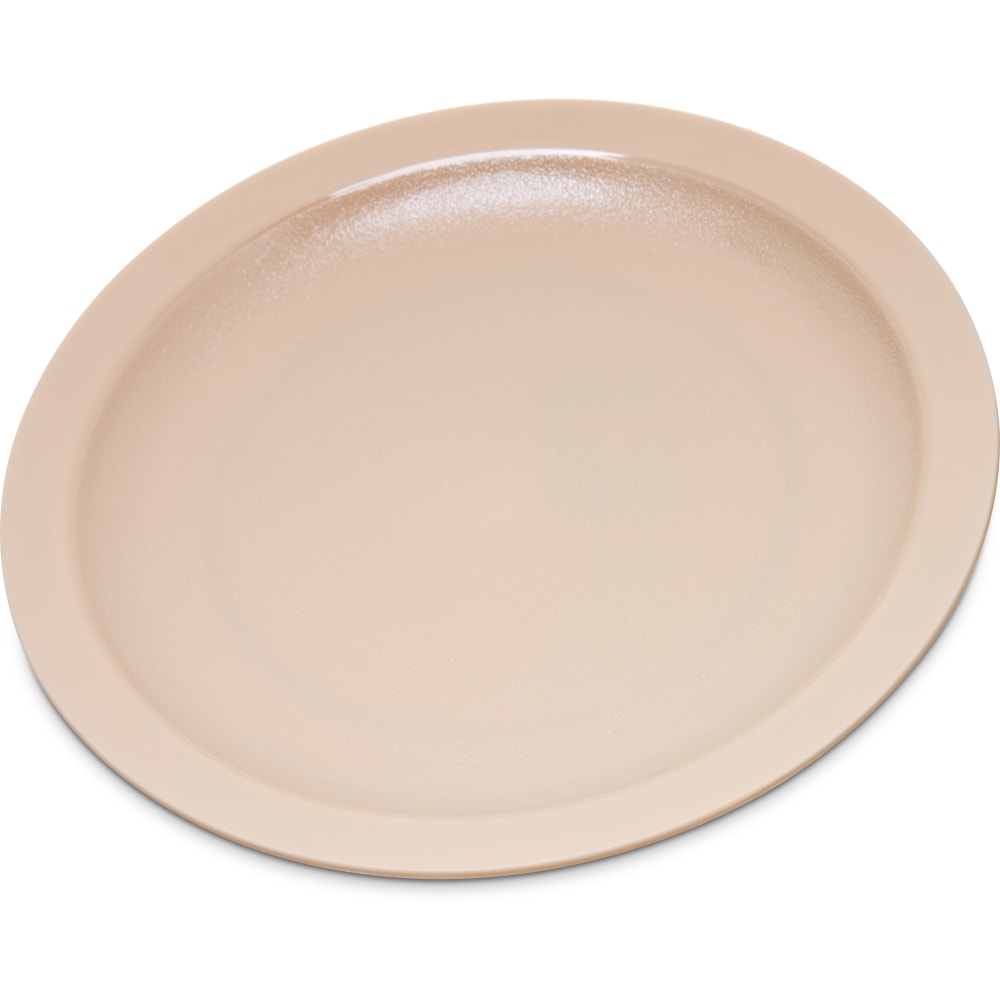 Carlisle Narrow-Rim Polycarbonate Plates, 7 1/4in, Tan, Pack Of 48 Plates