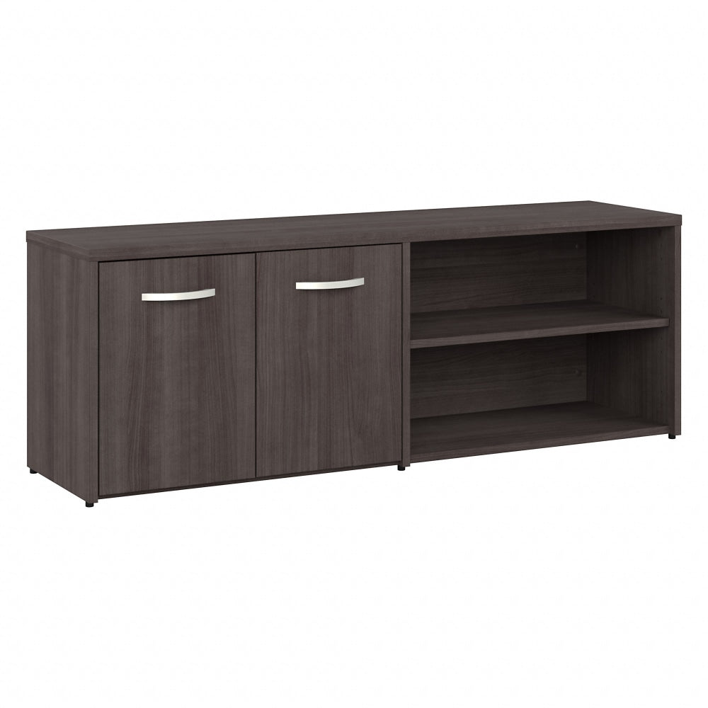 Bush Business Furniture Studio A Low Storage Cabinet With Doors And Shelves, Storm Gray, Standard Delivery