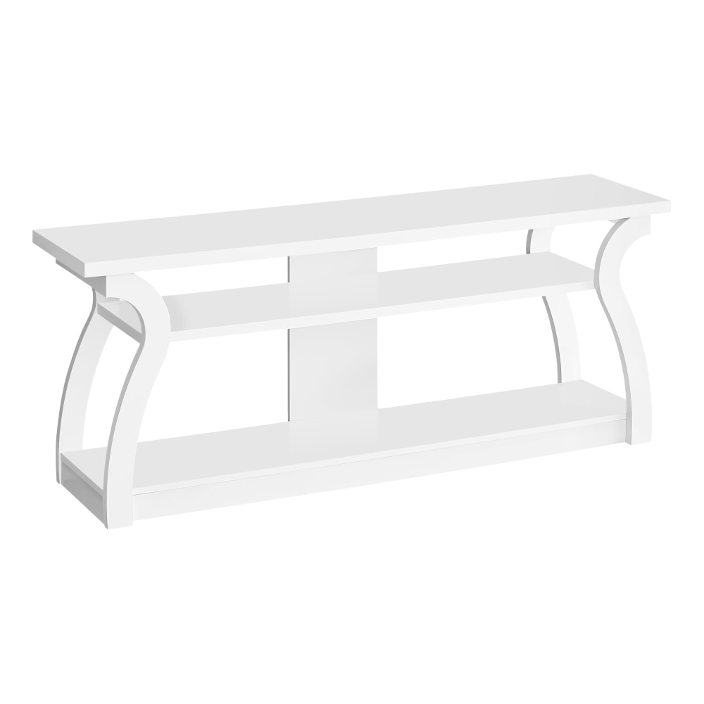 Monarch Specialties Mullen TV Stand For 58in TVs, White