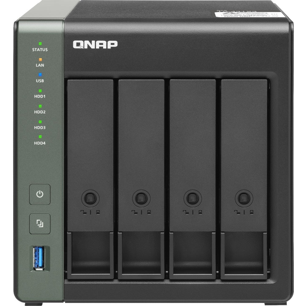 QNAP Cost-effective Business NAS with Integrated 10GbE SFP+ Port - Annapurna Labs Alpine AL-314 Quad-core 1.70 GHz - 4 x HDD Supported - 0 x HDD Installed - 4 x SSD Supported - 0 x SSD Installed - 4 GB RAM DDR3L SDRAM - Serial ATA/600 Controller