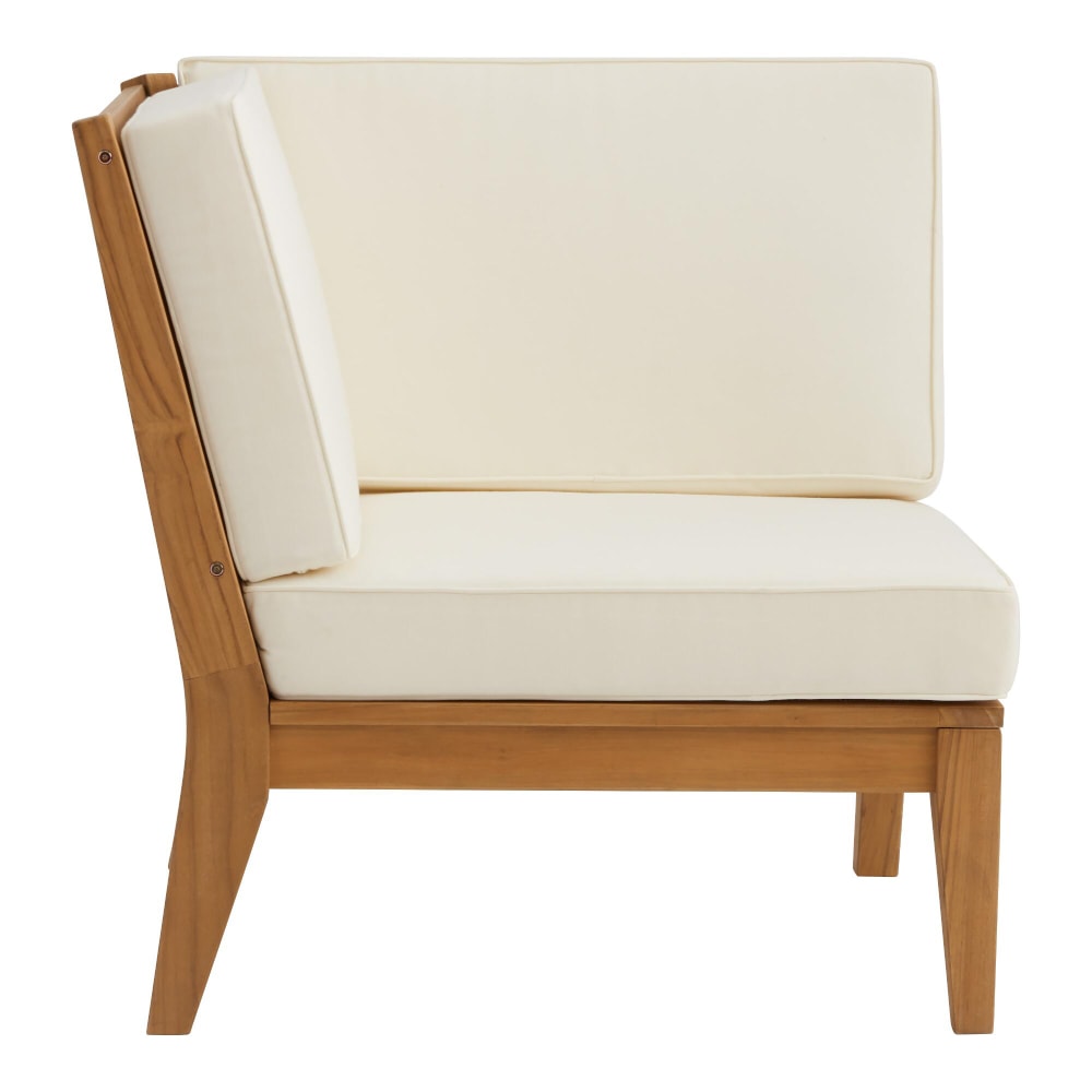 Linon Sinden Outdoor Corner Chair, Natural/Antique White