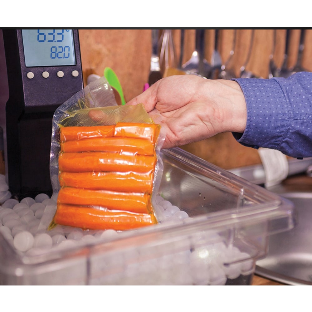 NutriChef Vacuum Sealer Food Storage Rolls 8in X 50ft PRTPKVS12RL - 8in Width x 50 ft Length - 4 mil Thickness - Reusable, Durable, Washable, BPA Free, Moisture Proof, Microwave Safe, Antibacterial, Insect Resistant, Boil Safe - Polyethylene, Nylon