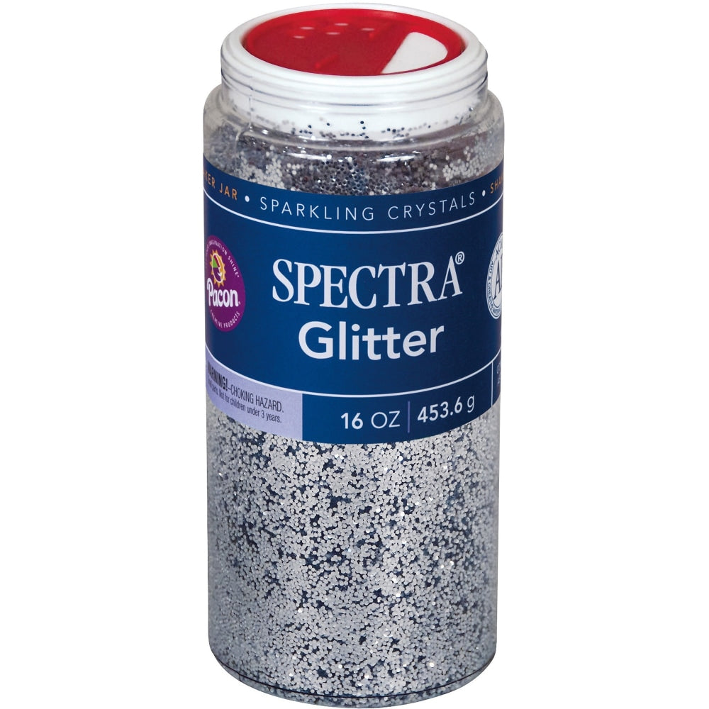 Pacon Glitter, Shaker-Top Can, Silver