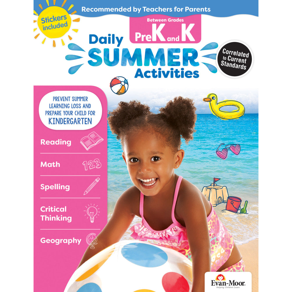 Evan-Moor Daily Summer Activities Book, Moving From Pre-K to Kindergarten