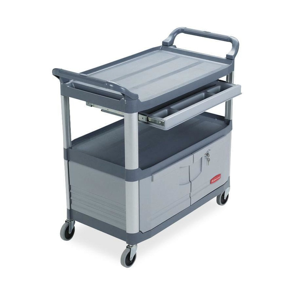 Rubbermaid Storage/Instrument Cart, 37 4/5inH x 40 3/5inW x 20inW, Gray