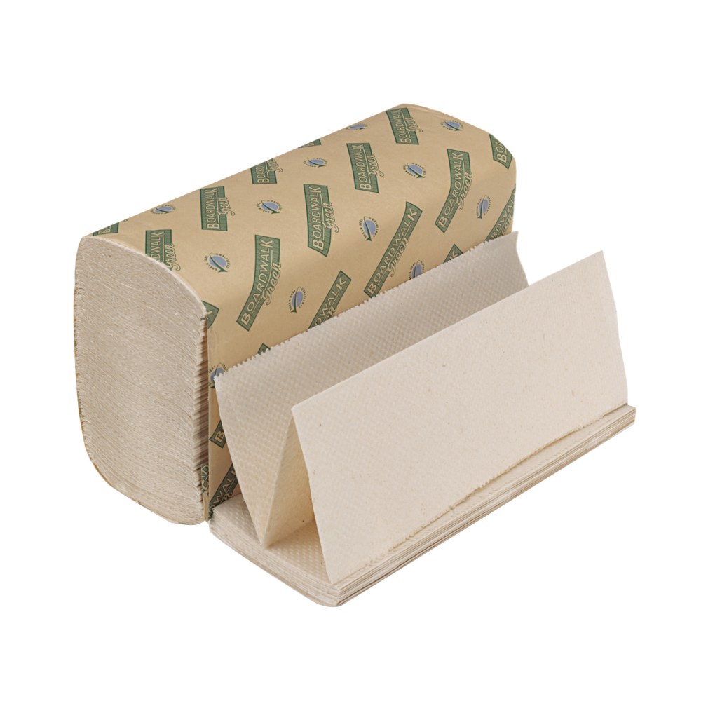 Boardwalk Green Multi-Fold 1-Ply Paper Towels, 200 Sheets Per Pack, Case Of 20 Packs