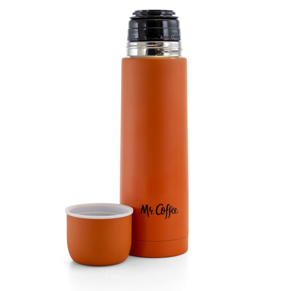 Mr. Coffee Javelin Stainless-Steel Thermal Travel Bottle, 16 Oz, Orange