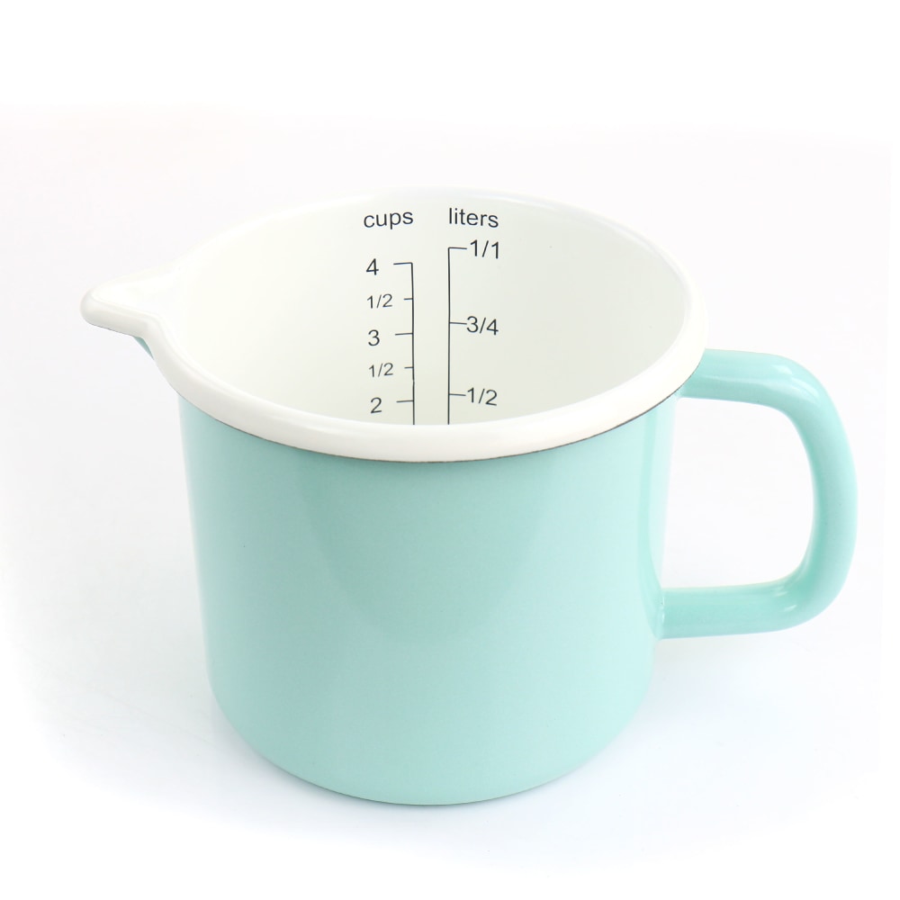 Martha Stewart Steel Measuring Cup, 8 Oz, Turquoise