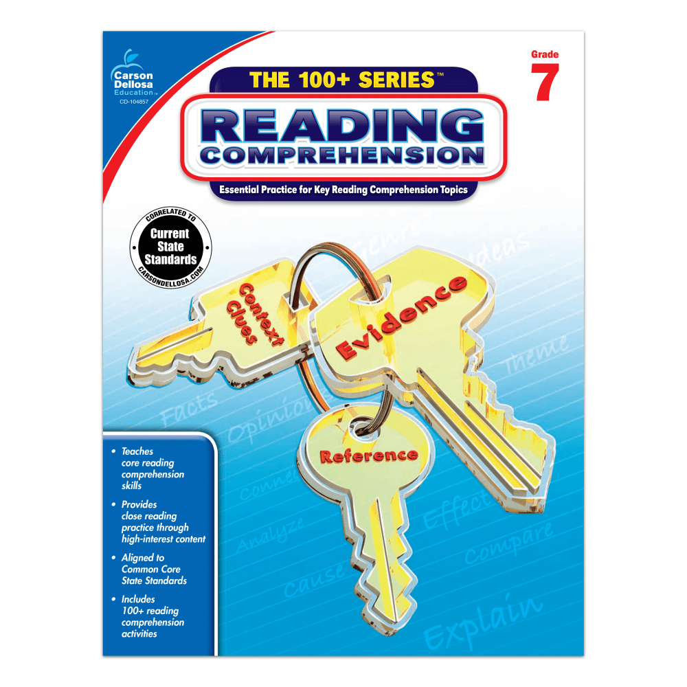 Carson-Dellosa 100+ Series Reading Comprehension Workbooks, Grade 7