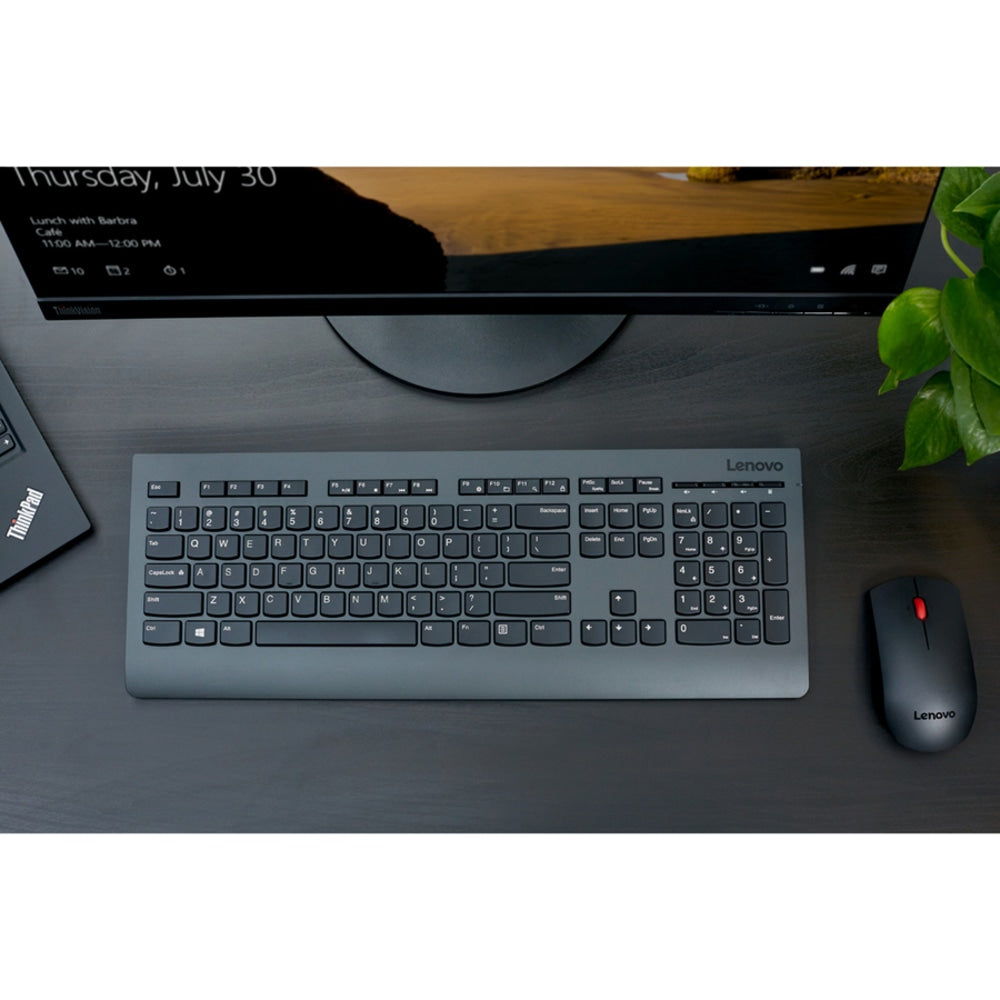 Lenovo Professional Wireless Keyboard & Mouse, Compact Keyboard, Laser Mouse