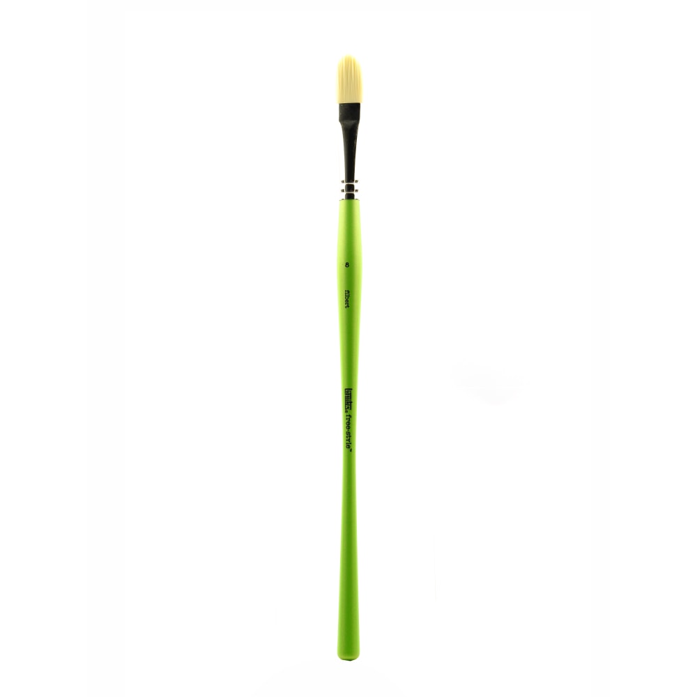 Liquitex Free-Style Detail Paint Brush, Synthetic, Size 8, Filbert Bristle, Green