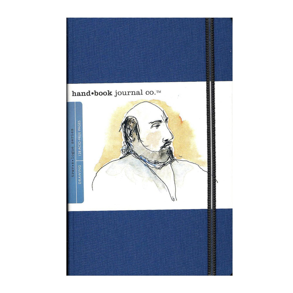 Hand Book Journal Co. Travelogue Drawing Journals, Landscape, 5 1/2in x 8 1/4in, 128 Pages, Ultramarine Blue, Pack Of 2